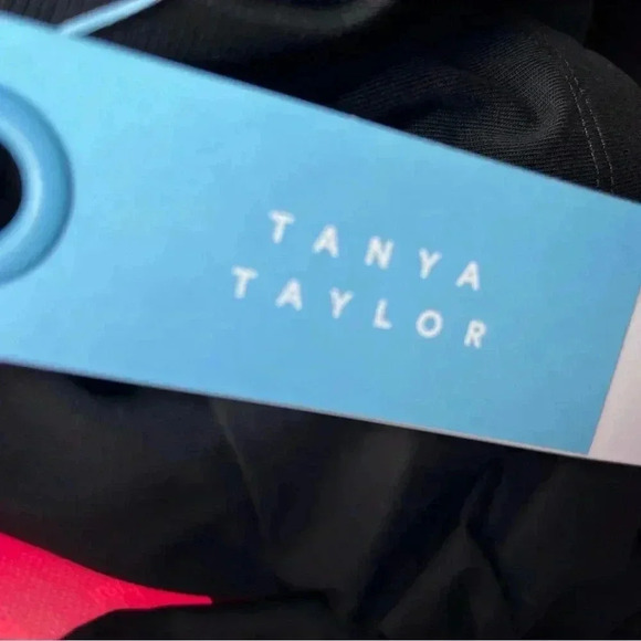 NWT Tanya Taylor Parker Gathered Mixed-Media Top Black - Picture 3 of 3